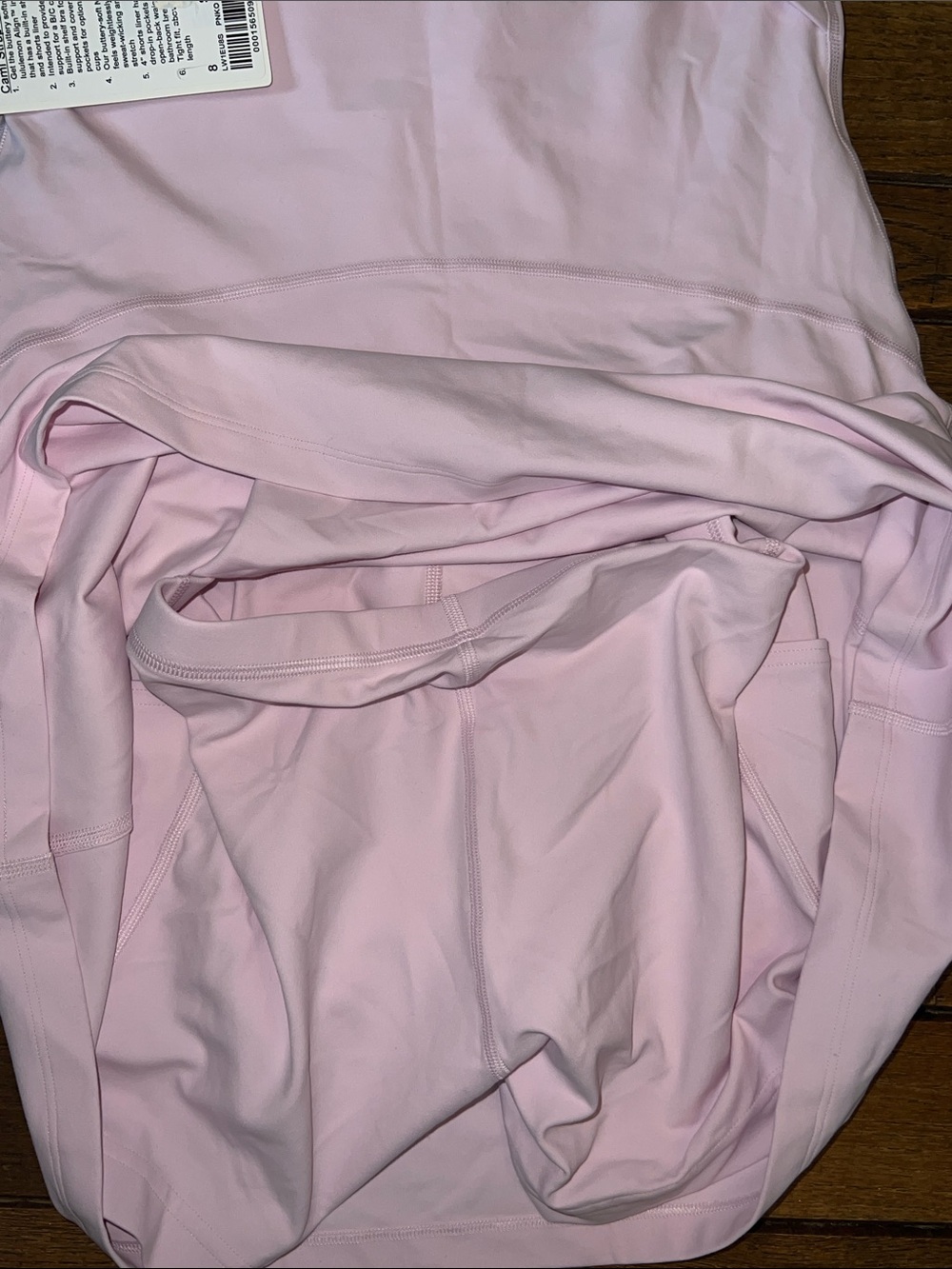 Lululemon Pink Organza Align Cami Strap Athletic Dress Size 8 NWT - Picture 6 of 7